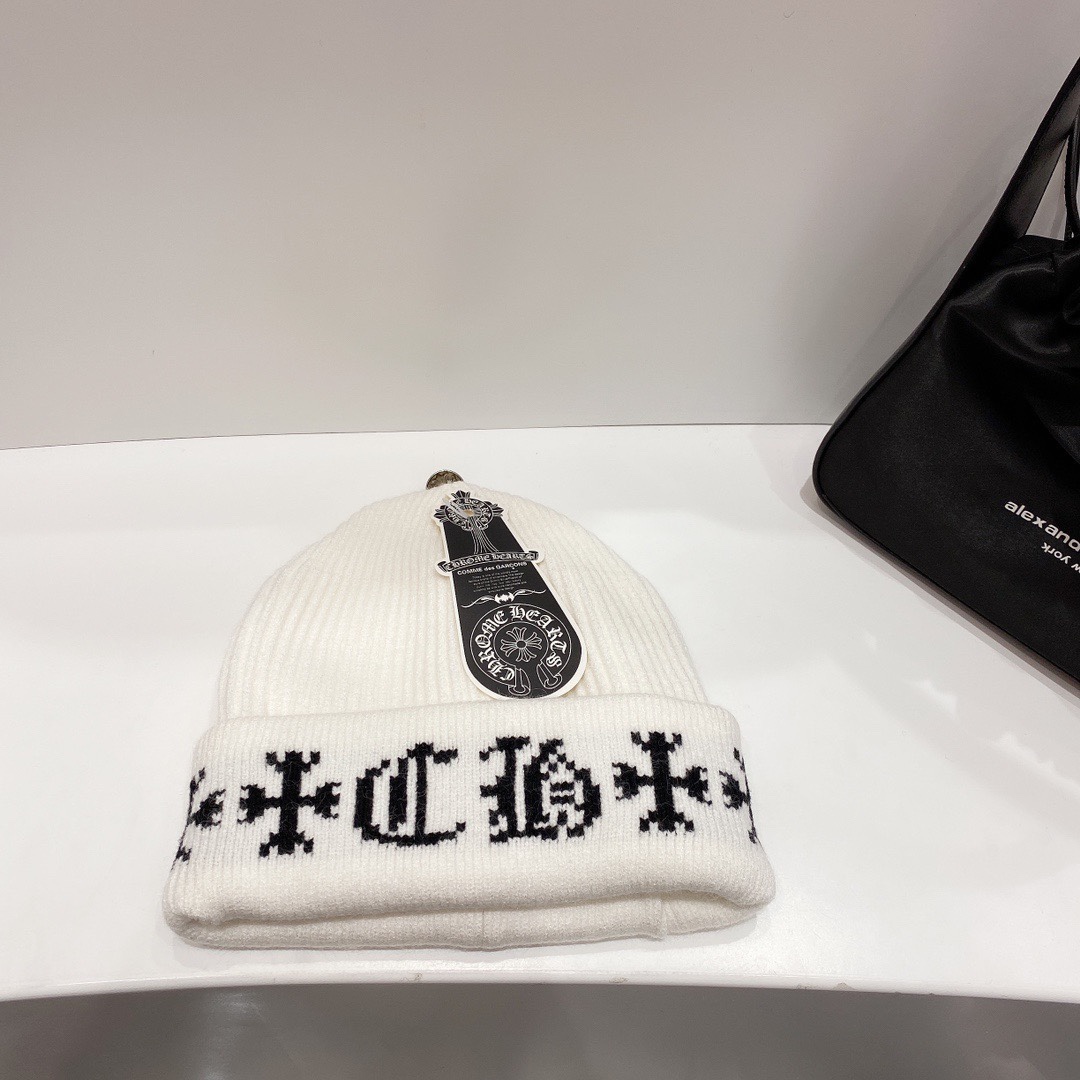 What is a counter quality
 Chrome Hearts Hats Knitted Hat US Sale
 Black Grey White Cotton Knitting Fall/Winter Collection Fashion