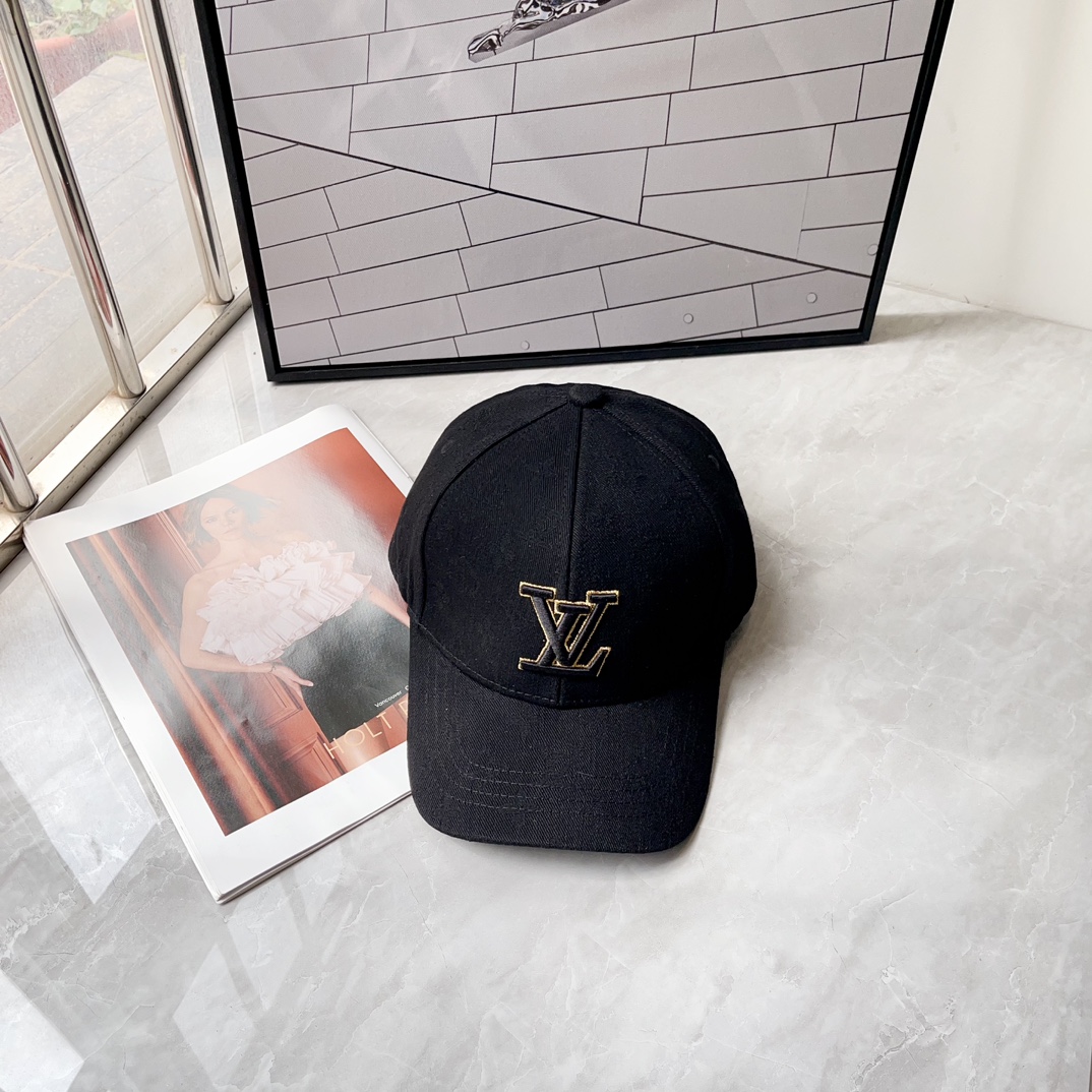 Louis Vuitton Sombreros Gorras Bordado Universal para hombres y mujeres Algodón Fashion