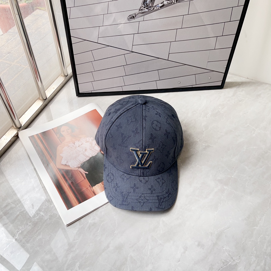 Louis Vuitton Sombreros Gorras Bordado Universal para hombres y mujeres Algodón Fashion