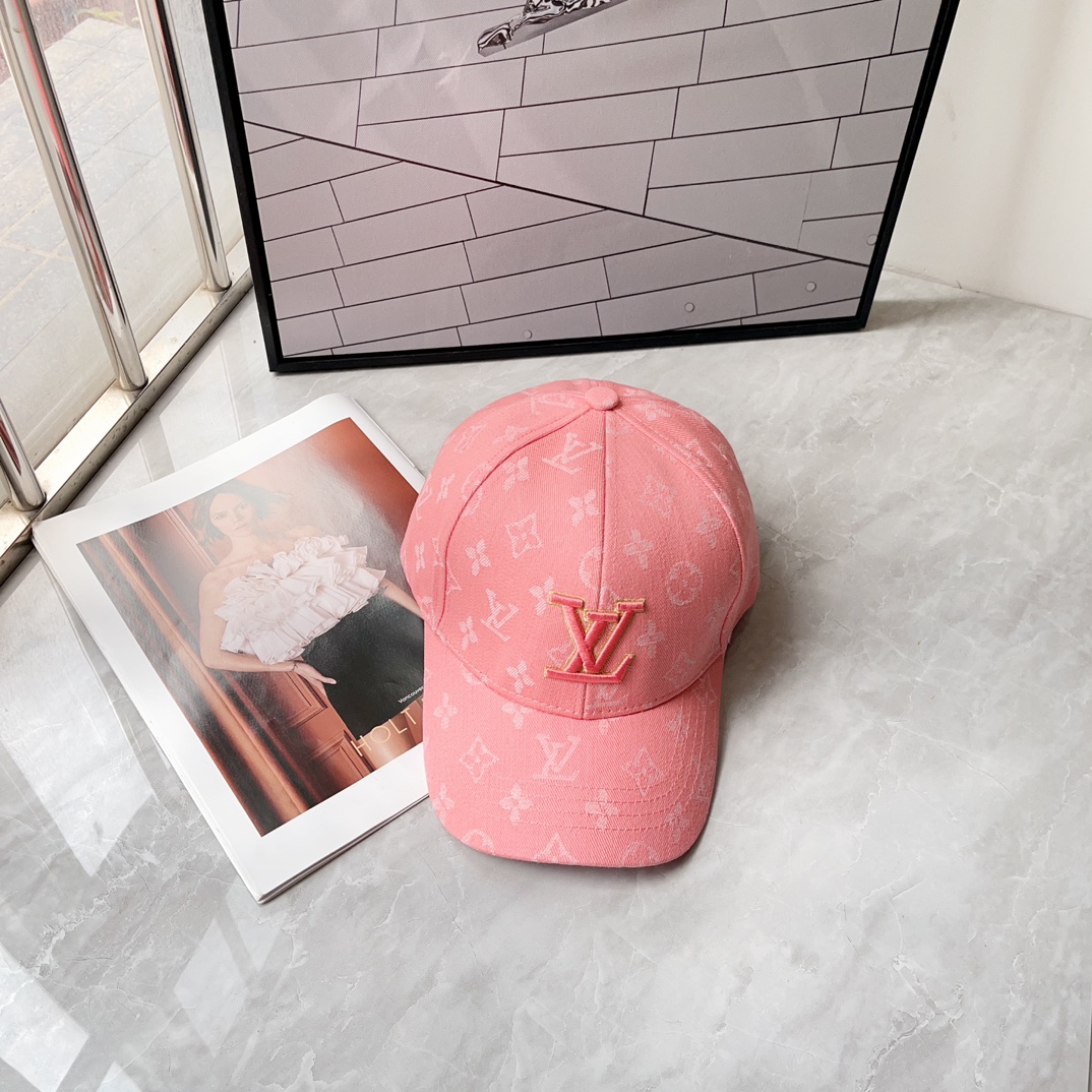 Louis Vuitton Sombreros Gorras Bordado Universal para hombres y mujeres Algodón Fashion