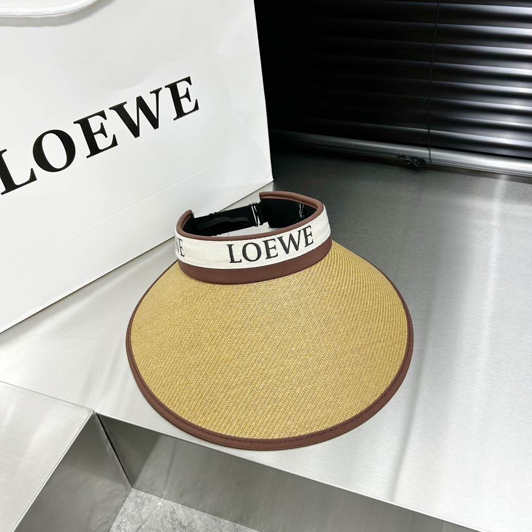 Loewe新款空顶帽拼色边设计版型正！黑胶防紫外线夏季必入！