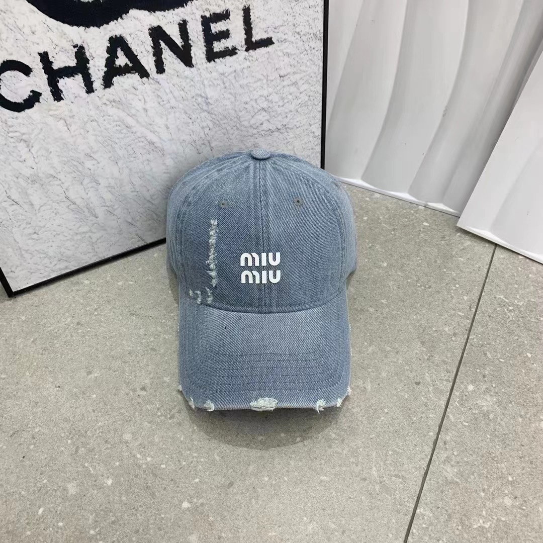 Gorra de béisbol de la marca MiuMiu, color vaquero, nuevo modelo, accesorio perfecto para el uso diario y el trabajo, f…