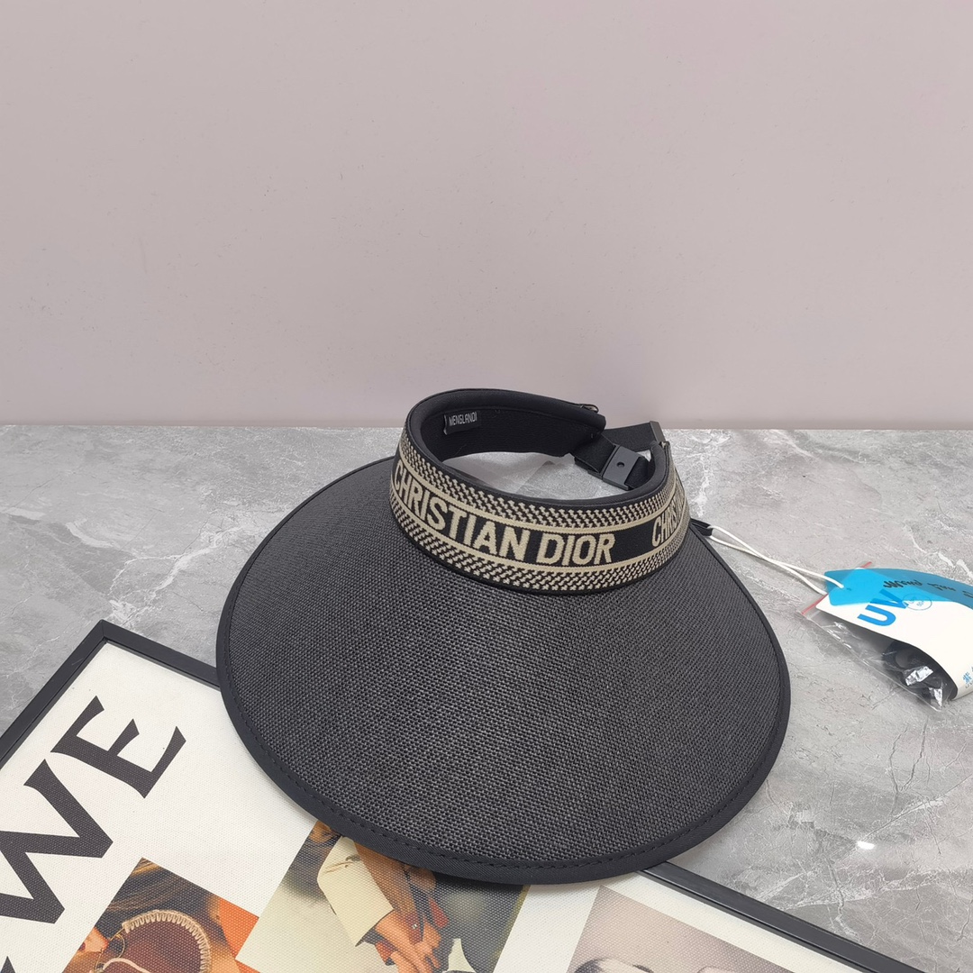 Dior new open-top hat, summer sun protection shell open-top hat, wide brim 180° full face sun protection, efficient sun…