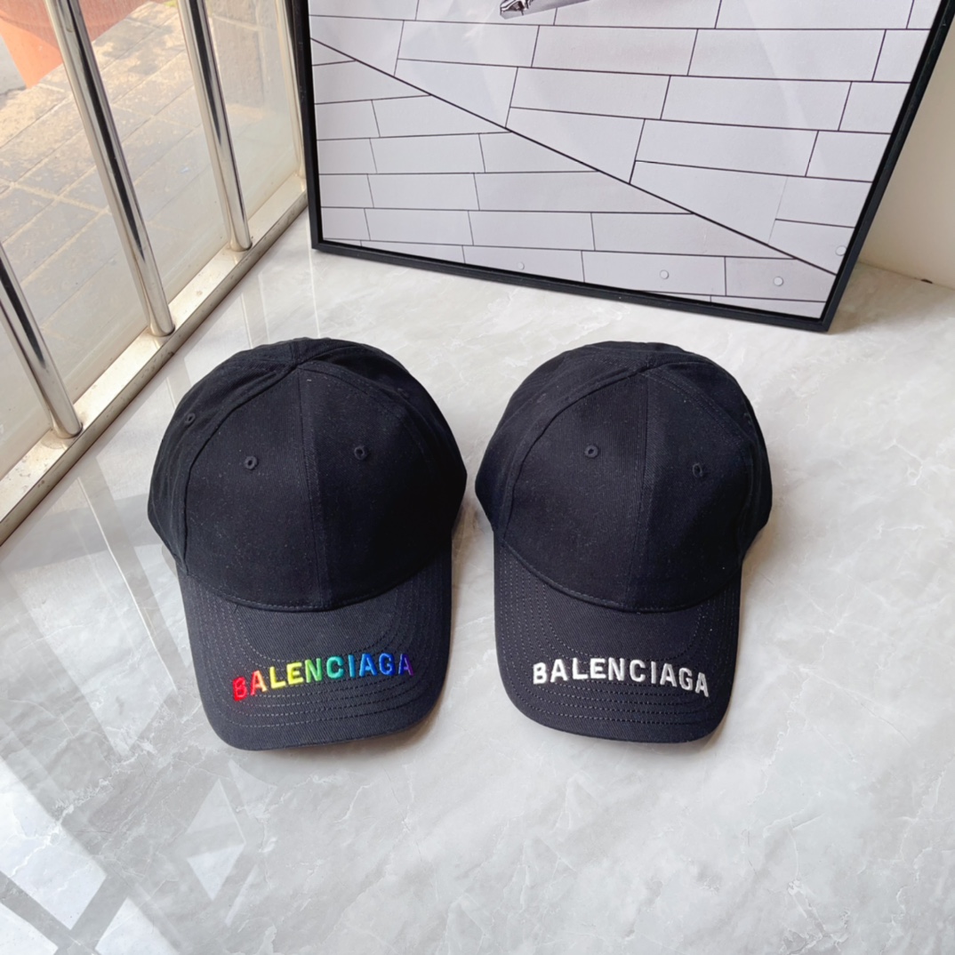 Venta rápida Nueva gorra de béisbol BALENCIAGA/Paris con visera, logotipo bordado con letras, estilo urbano elegante, a…