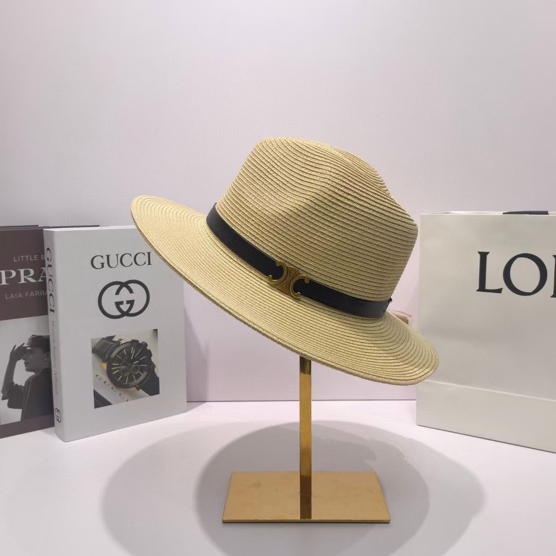 Ventas masivas Celine～sombrero de paja, recomendado por muchos bloggers, forma muy correcta, réplica 1:1, ya sea para g…