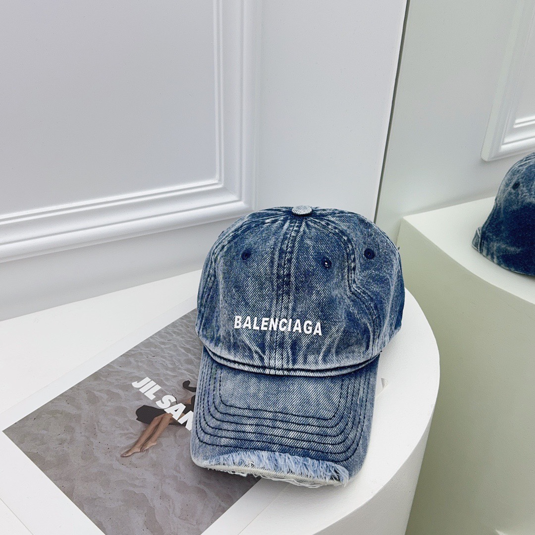 Balenciaga nuevo vaquero gorra de béisbol, nueva técnica de agujeros