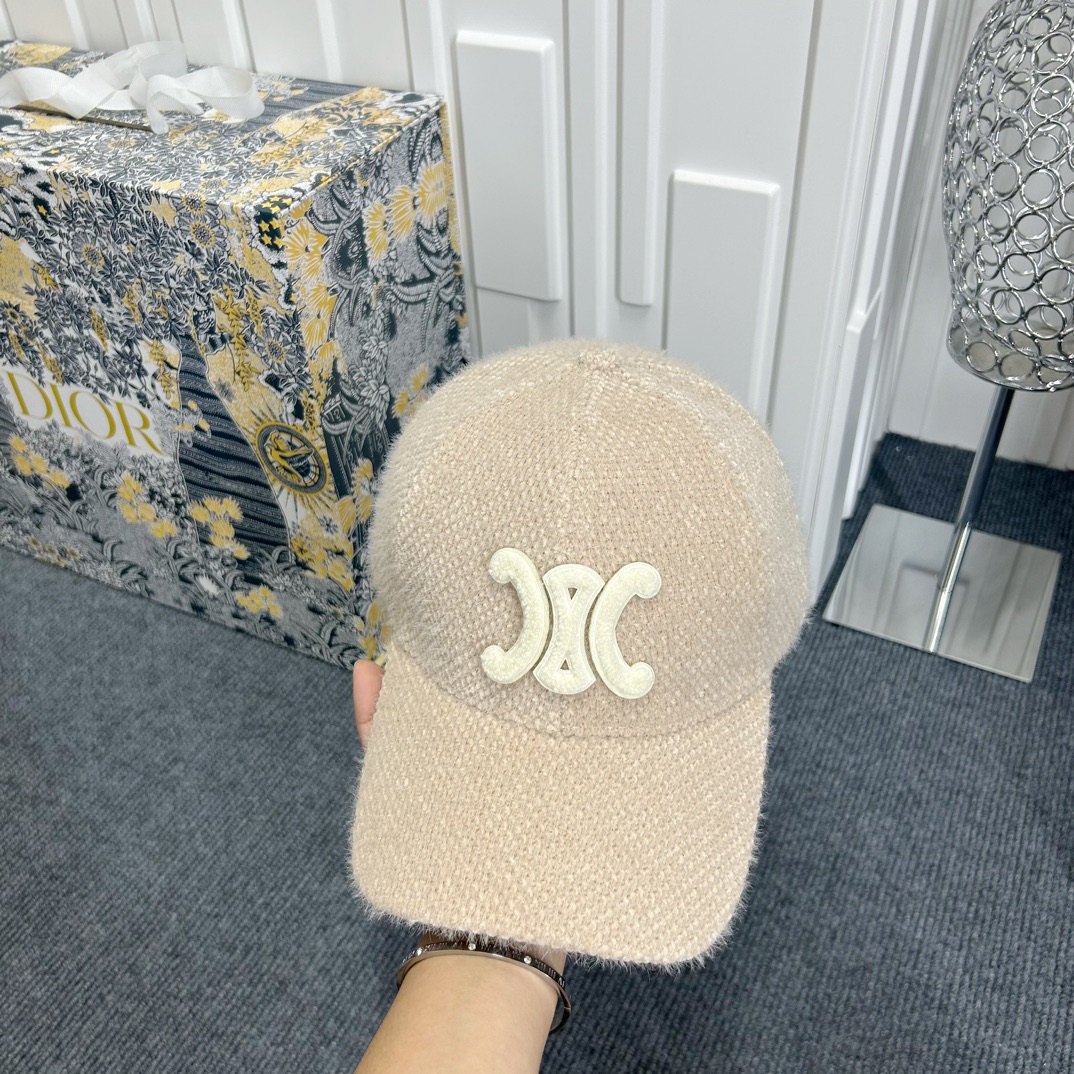 Volumen Celine gorra de béisbol de visón de otoño/invierno, elegante y moderna, cógete una al azar, seguro que no falla…