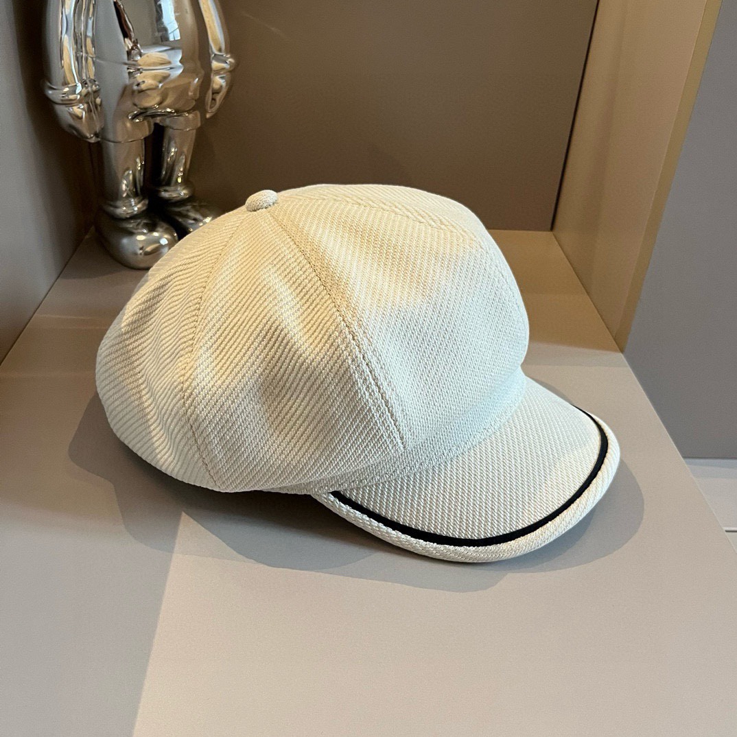 Venta rápida CHANEL nuevo modelo, sombrero octagonal simple y elegante, tela muy gruesa, textura excelente