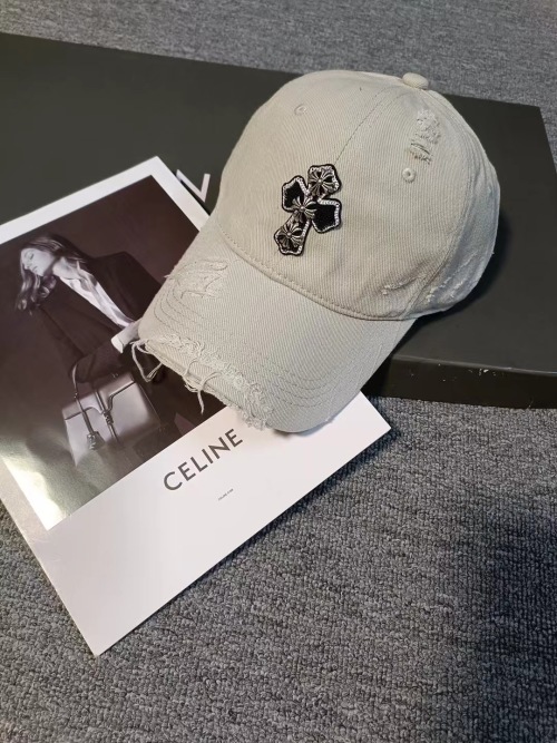 Chrome Hearts Distressed Baseball Cap, Unisex Cotton Hat with Cross Patch 1 Chrome Hearts Distressed Baseball Cap, Unisex Cotton Hat with Cross Patch