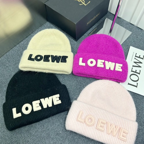 LOEWE Angora Rabbit Wool Knit Beanie Hat Winter Warm Thick Edge Hats 1 LOEWE Angora Rabbit Wool Knit Beanie Hat Winter Warm Thick Edge Hats