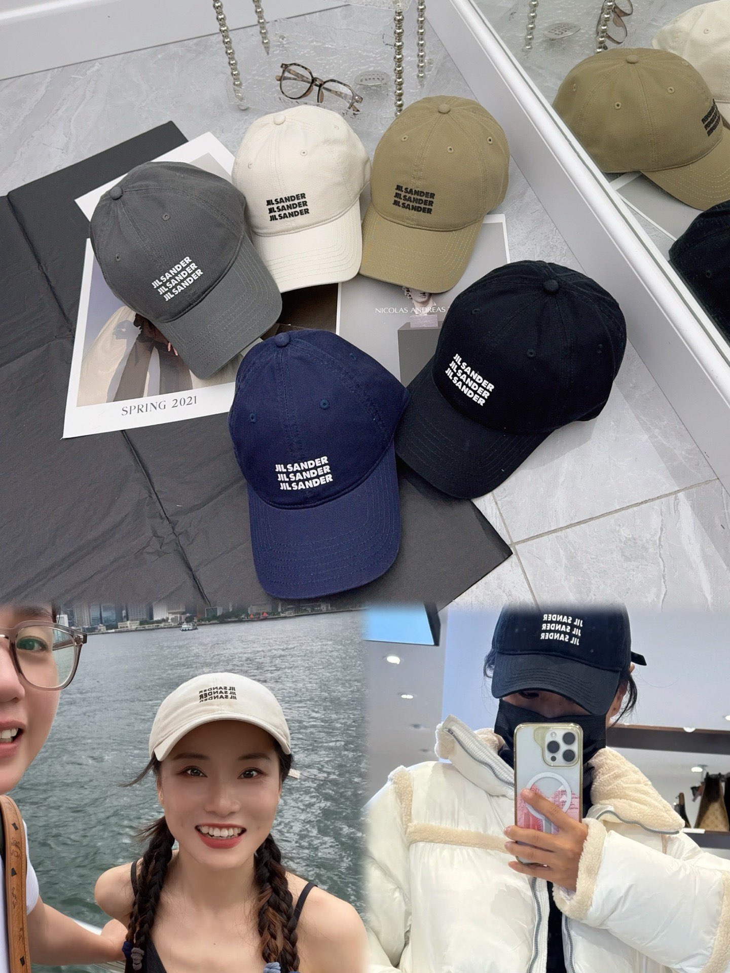 84 runs. jil sander pops a baseball cap. advanced color, same sex - 图片 9