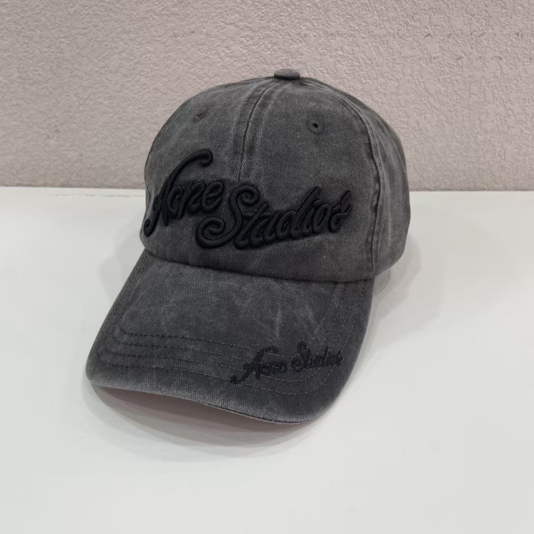 95 runs. Acne’s summer and summer. The letter embroidered baseball cap. Fashion Monument White, gray, gray - 图片 6