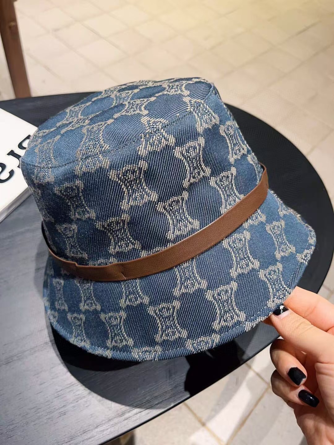 Unique Custom Cowboy Blue Cap for Fisherman, 55-58cm Size – 116. - 图片 6
