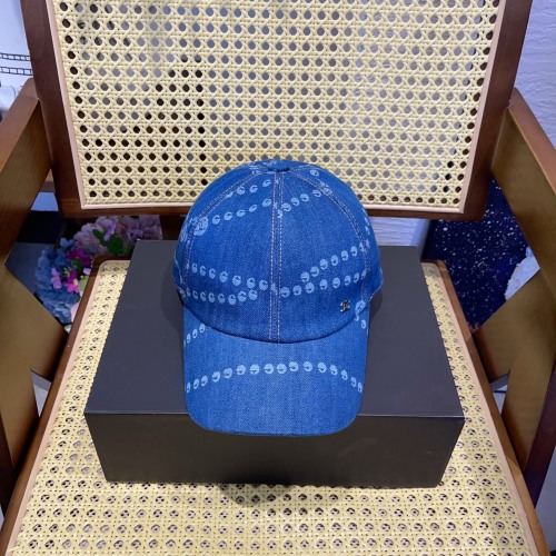 Chanel Denim Baseball Cap with Iconic Logo, Blue, Casual and Stylish 1 Chanel Denim Baseball Cap with Iconic Logo, Blue, Casual and Stylish