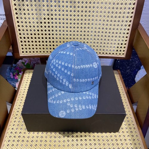 Chanel Classic Blue Denim Hat with Iconic Logo - Stylish and Versatile 1 Chanel Classic Blue Denim Hat with Iconic Logo - Stylish and Versatile