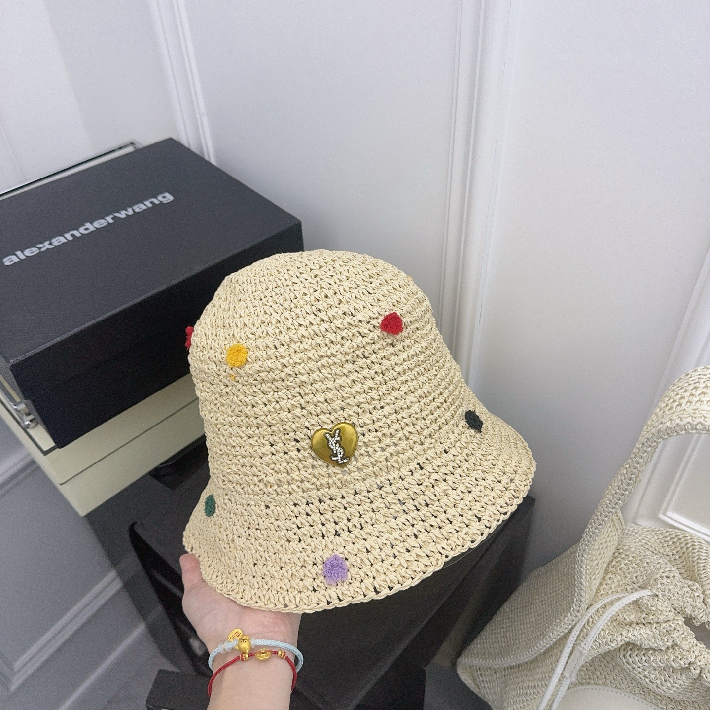 [YSL Hats]YSL ShangxinSummer dopamine braided cap