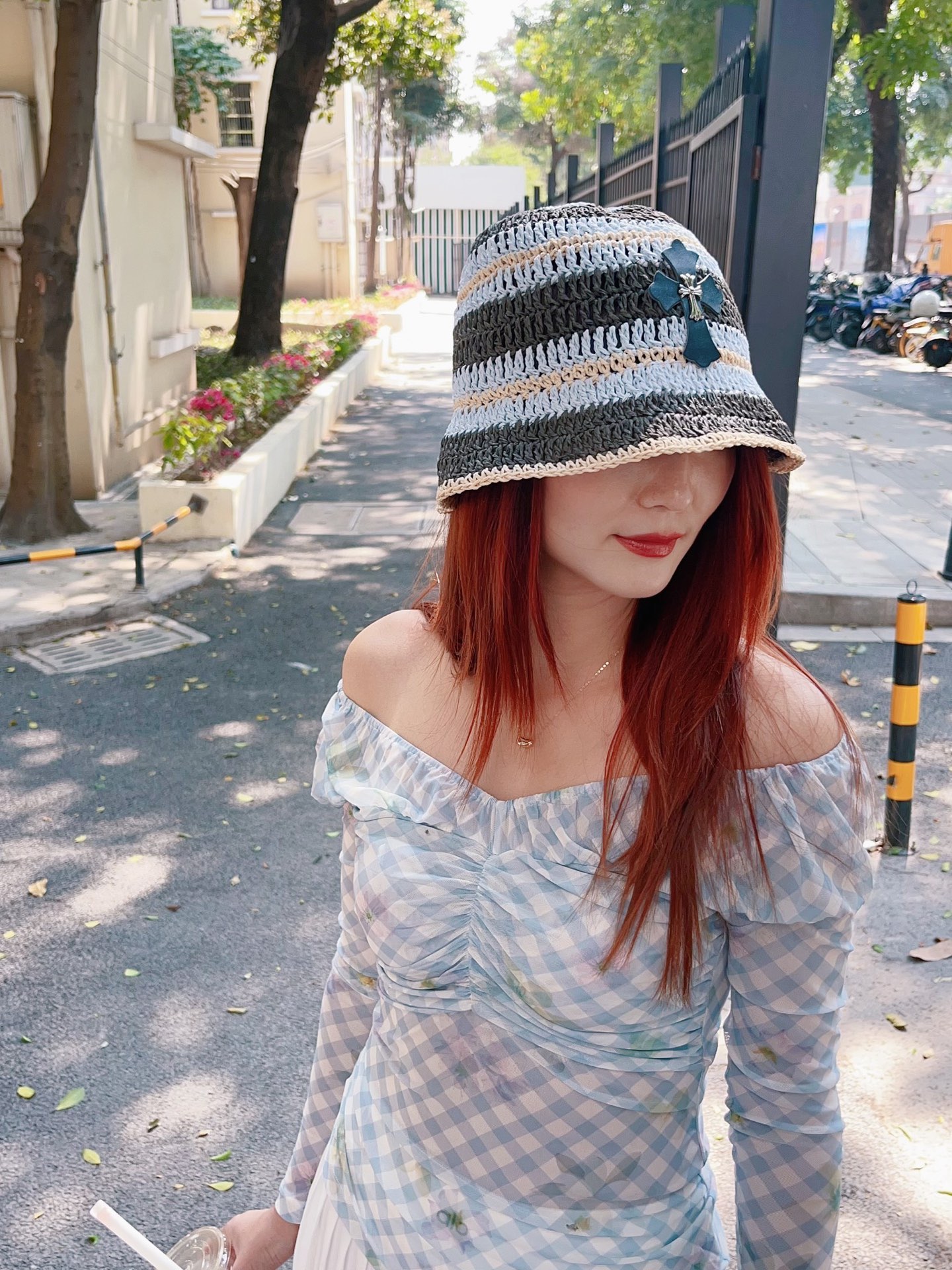 NO:361525,Running volume New - Color-blocked crochet papyrus pot hat Exclusive customization Sun protection and sun protection versatile head circumference 55~58cm Khaki Blue hat Straw hat Fisherman hat Baseball hat, hat, espadrilles,hats跑量 上新 —— 拼色钩针纸草盆帽 独家定制 防晒遮阳百搭  头围55～58cm 卡其色 蓝色帽子草帽渔夫帽棒球帽,帽子,espadrilles,hats,hat