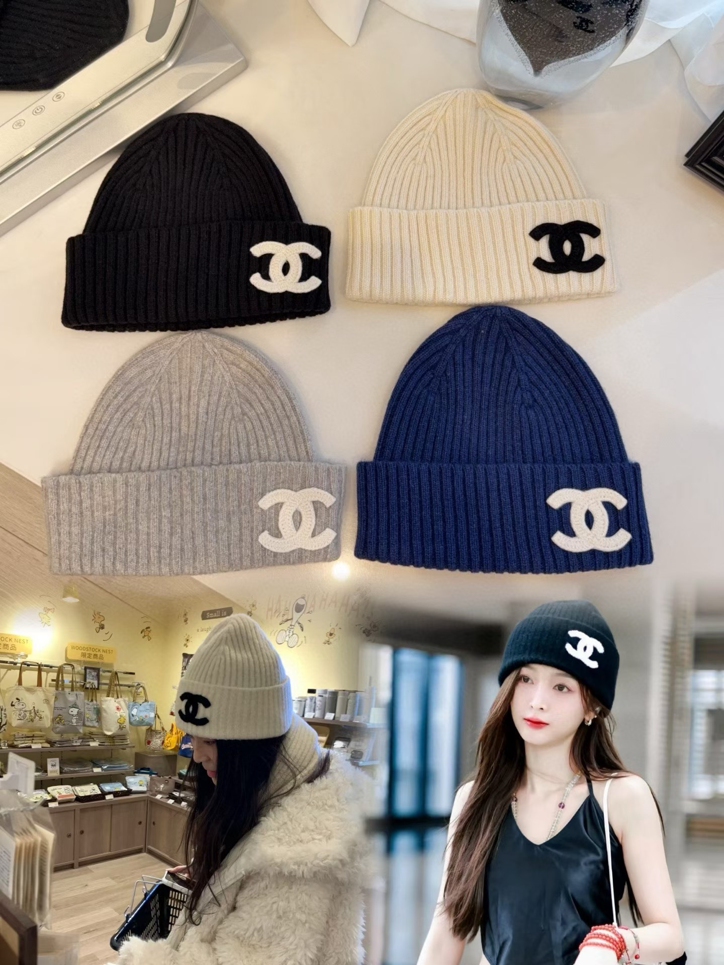 NO:670685,Running volume - 25 new autumn and winter styles Xiaoxiang mixed color logo knitted hat celebrity Internet celebrity same high-end goods white black gray blue hat fisherman hat baseball cap knitted hat, hat, espadrilles, hats19860909跑量 —25秋冬新款 小香混色logo针织帽 明星 网红同款高端货 白色 黑色 灰色 蓝色帽子渔夫帽棒球帽针织帽,帽子,espadrilles,hats,hat