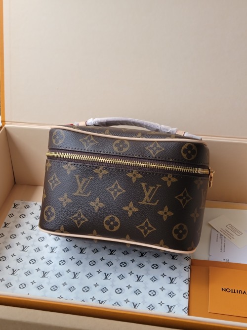 Louis Vuitton Nice Mini Toiletry Pouch Monogram Canvas Brown M44495 1 Louis Vuitton Nice Mini Toiletry Pouch Monogram Canvas Brown M44495