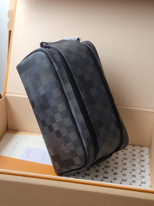 Louis Vuitton Damoflage Black Toiletry Pouch, Damier Pixel Pattern 1 Louis Vuitton Damoflage Black Toiletry Pouch, Damier Pixel Pattern