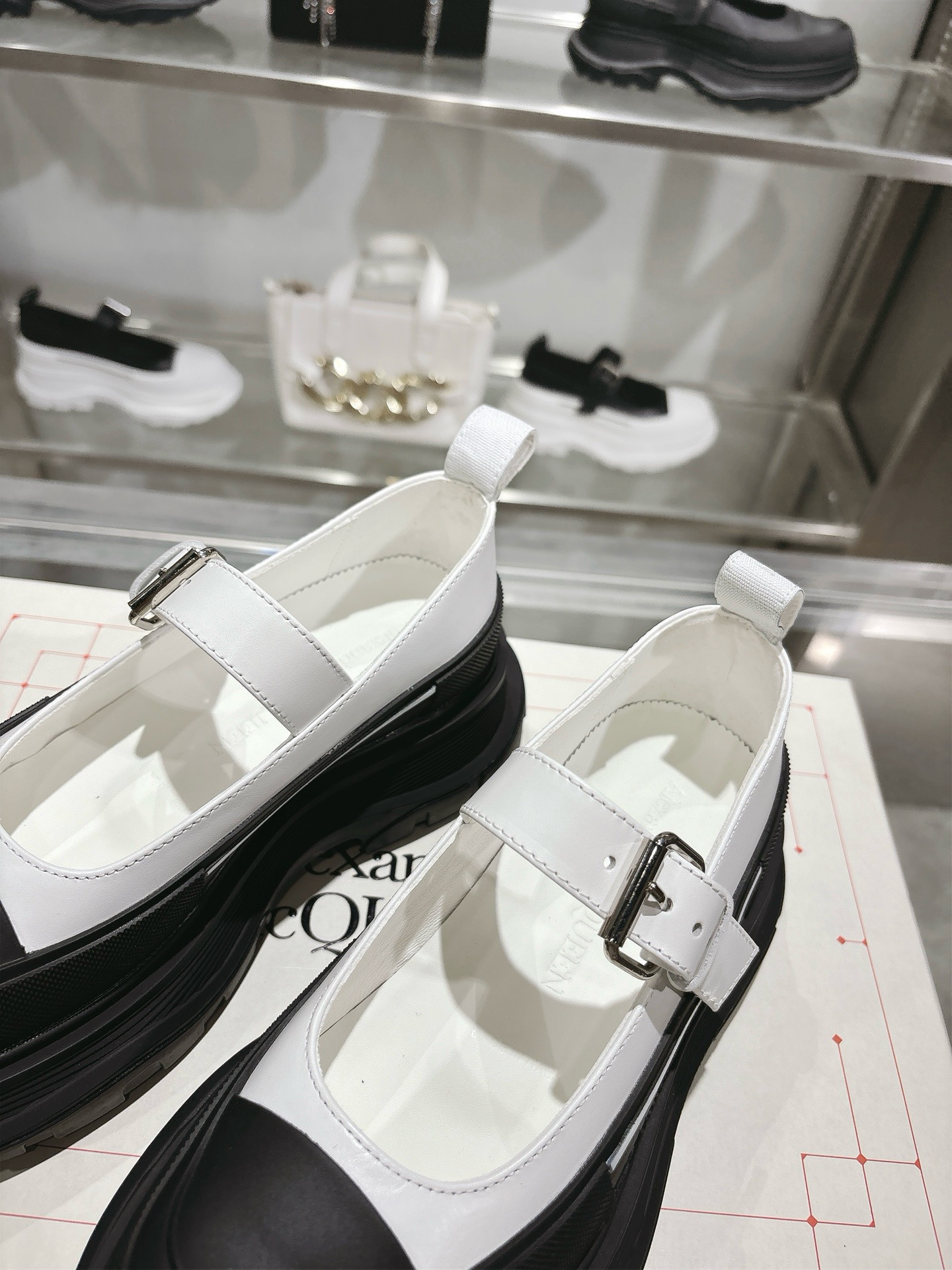 Alexander McQueen Two-Tone Mary Jane Platform Shoe