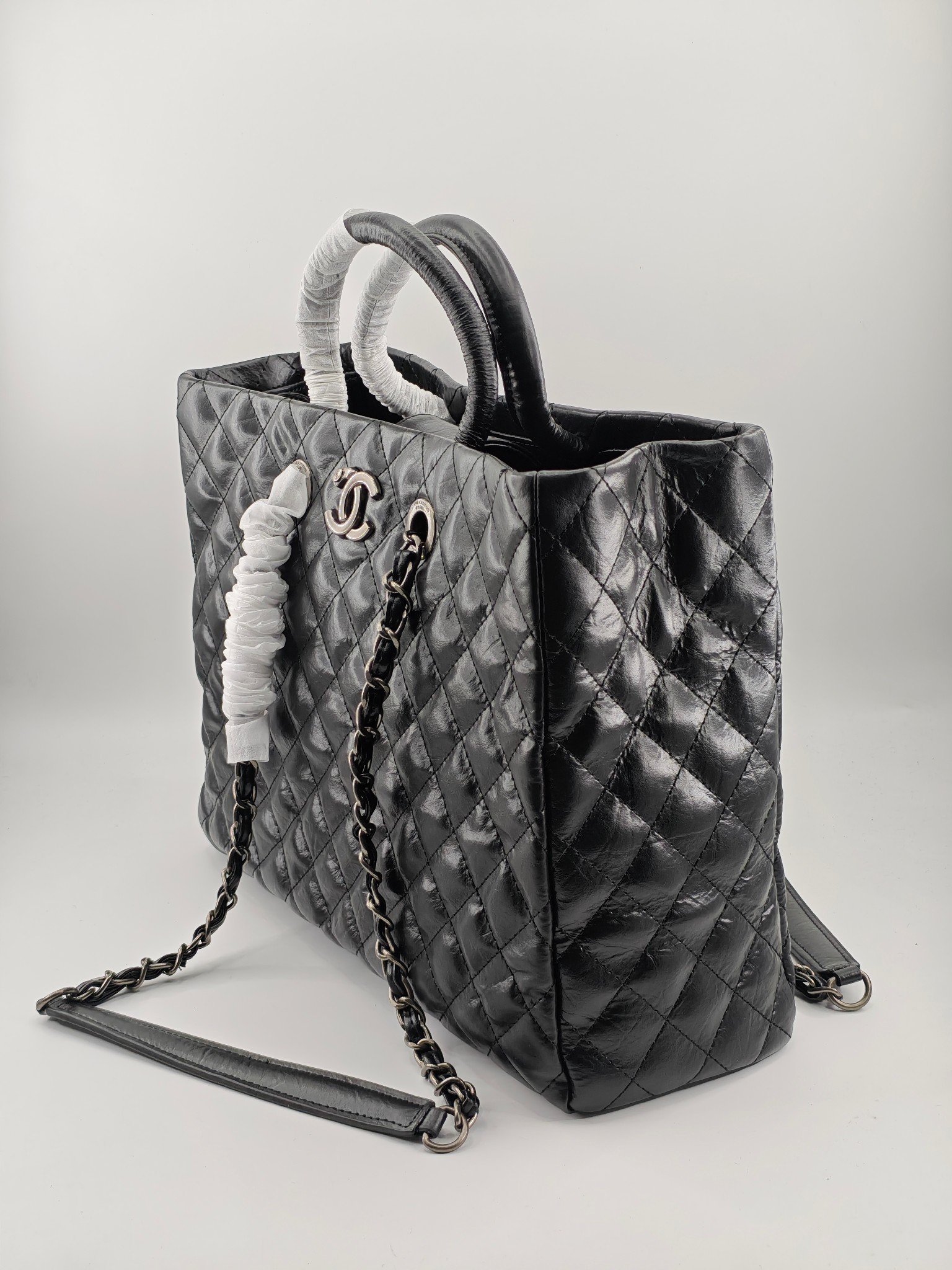  25升级版托特包
黑色头层牛皮手掌纹古银五金
实物实拍
款号：8007
尺寸 35*30*13 
