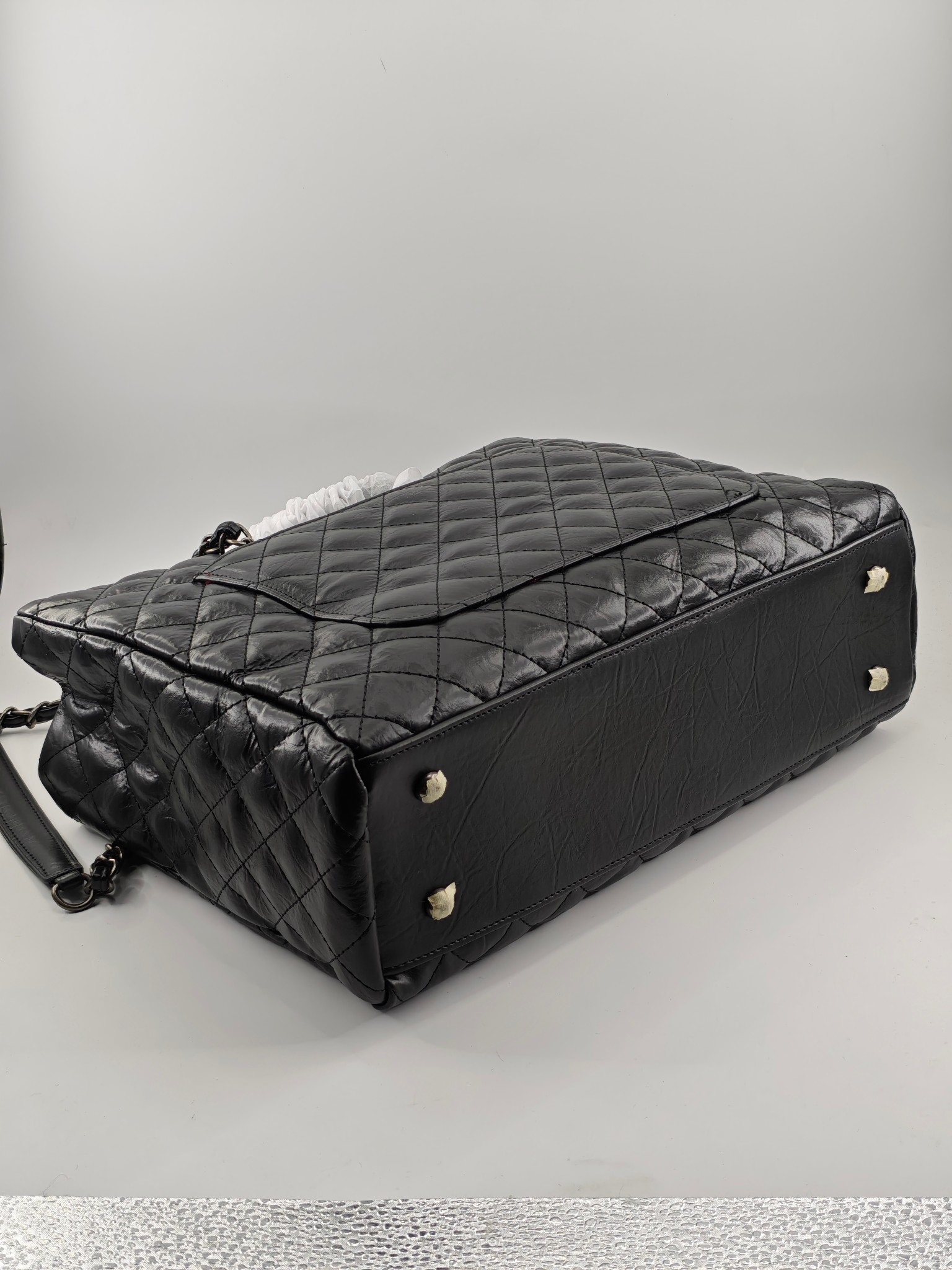  25升级版托特包
黑色头层牛皮手掌纹古银五金
实物实拍
款号：8007
尺寸 35*30*13 
