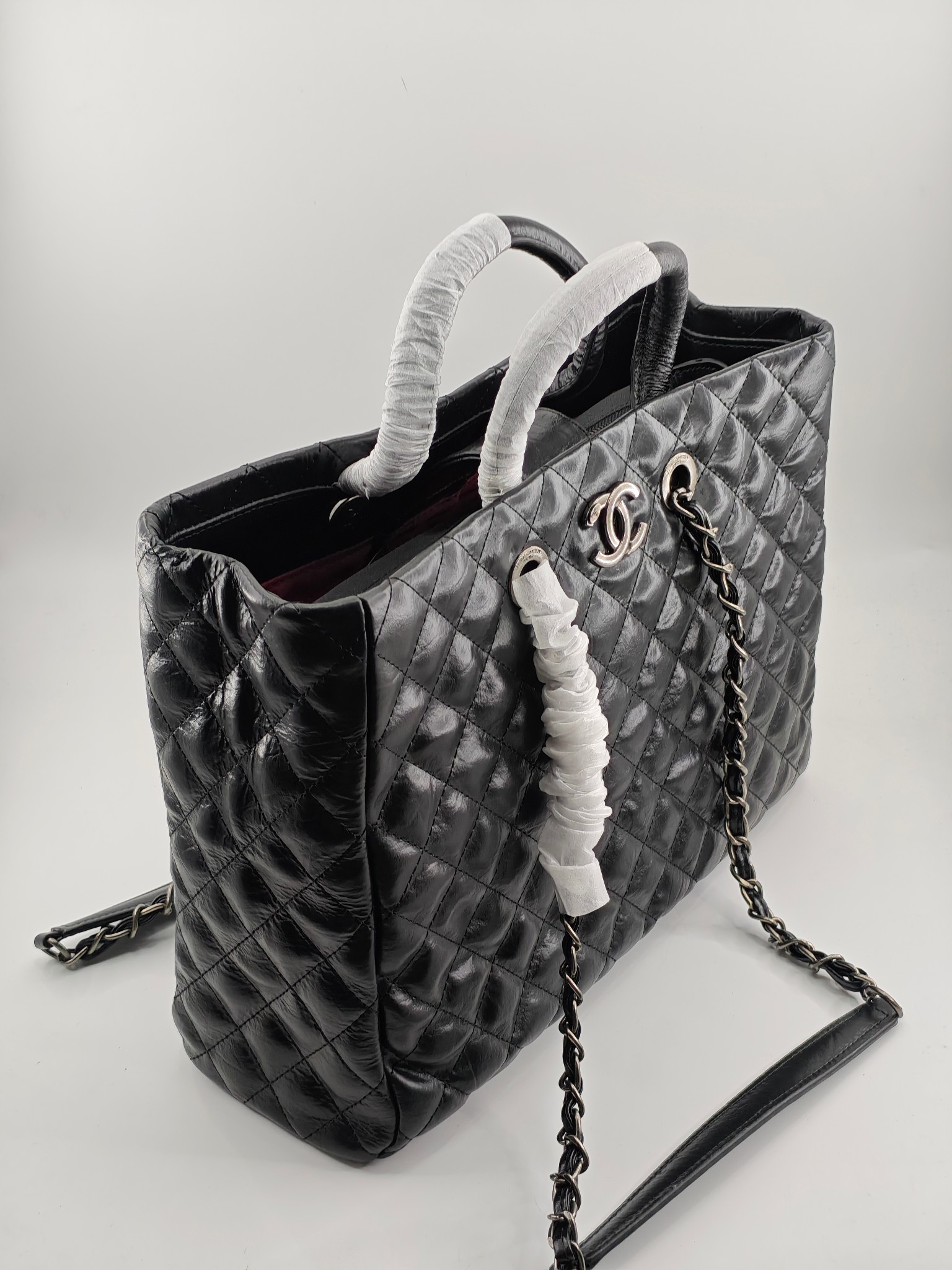  25升级版托特包
黑色头层牛皮手掌纹古银五金
实物实拍
款号：8007
尺寸 35*30*13 
