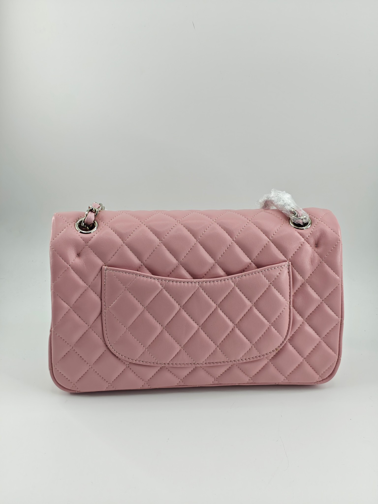 升级版CF中号
粉色头层羊皮银扣
实物实拍
款号：1112
尺寸：25.5X16X7 
