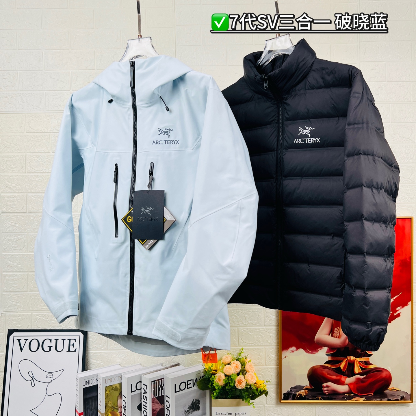 𝘼𝙍𝘾‘𝙏𝙀𝙍𝙔𝙓 阿尔法 𝘼𝙡𝙥𝙝𝙖 𝙎𝙑 7代三合一 硬壳 冲锋衣 𝙎𝙞𝙯𝙚：𝙎 𝙈 𝙇 𝙓𝙇 𝙓𝙓𝙇 颜色：破晓蓝