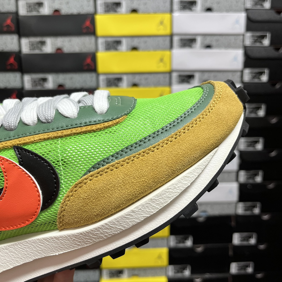 
1.0走秀 黄绿 Sacai x NK LDV Waffl Daybreak 联名走秀款解构双底双勾双