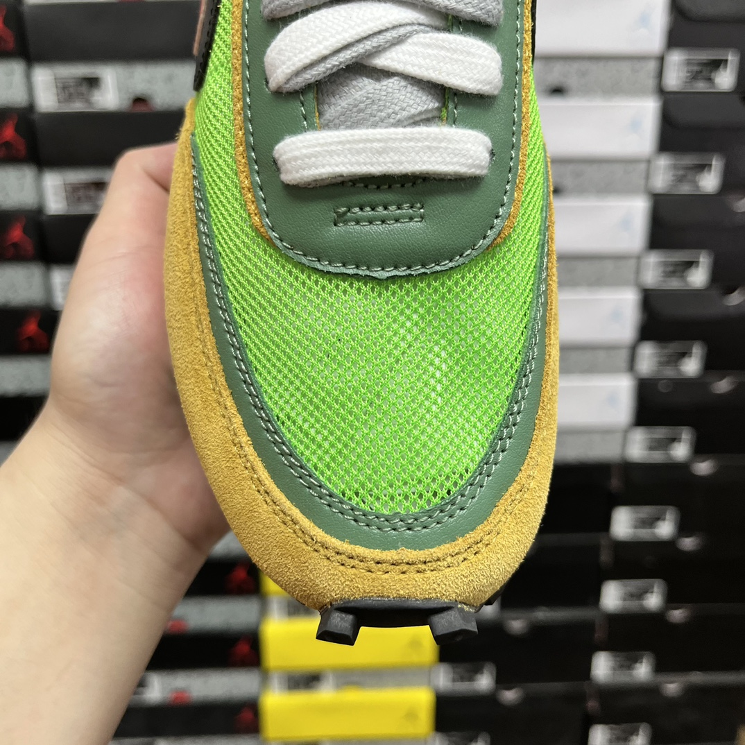 
1.0走秀 黄绿 Sacai x NK LDV Waffl Daybreak 联名走秀款解构双底双勾双