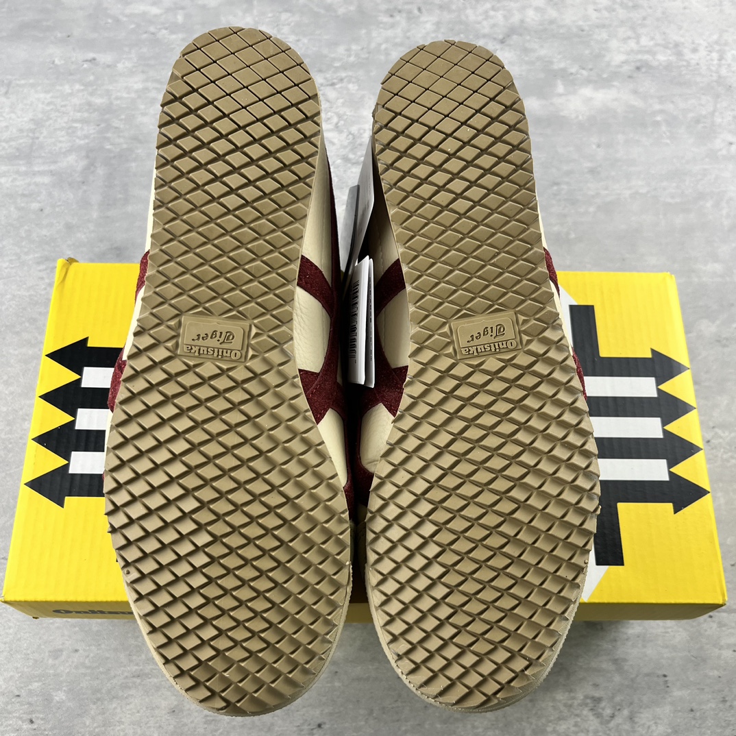  外贸工厂纯原 Onitsuka Tiger Mexico 66 SD 鬼冢虎 棕红 墨西哥升级版系列低