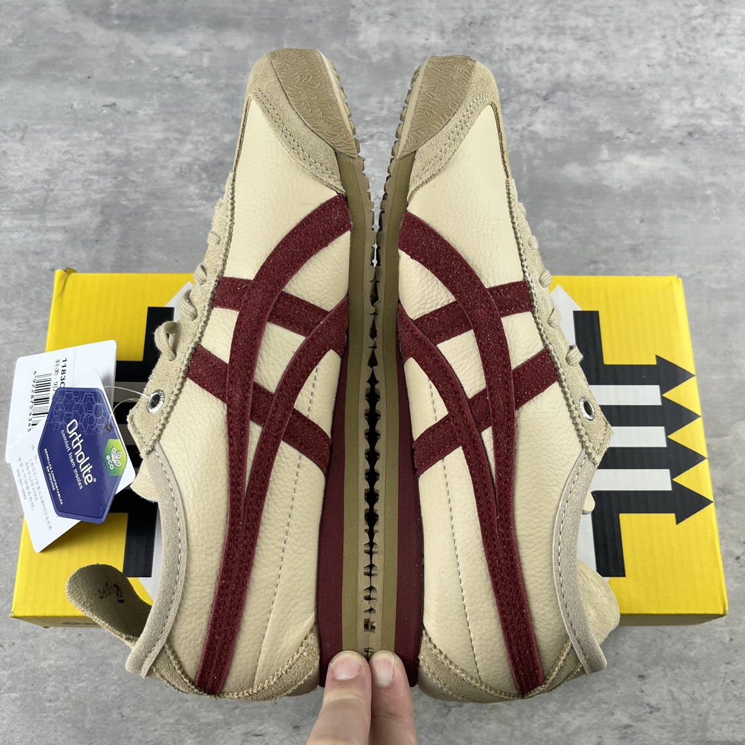  外贸工厂纯原 Onitsuka Tiger Mexico 66 SD 鬼冢虎 棕红 墨西哥升级版系列低