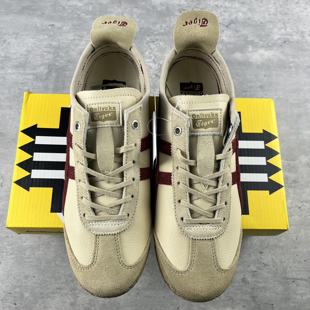  外贸工厂纯原 Onitsuka Tiger Mexico 66 SD 鬼冢虎 棕红 墨西哥升级版系列低