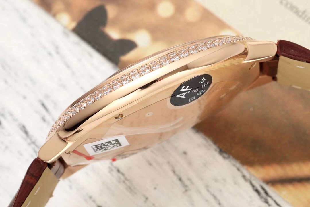Cartier Ballon Bleu 42mm Rose Gold Diamond Bezel Leather Strap Watch 7 i1724603939 1500 7
