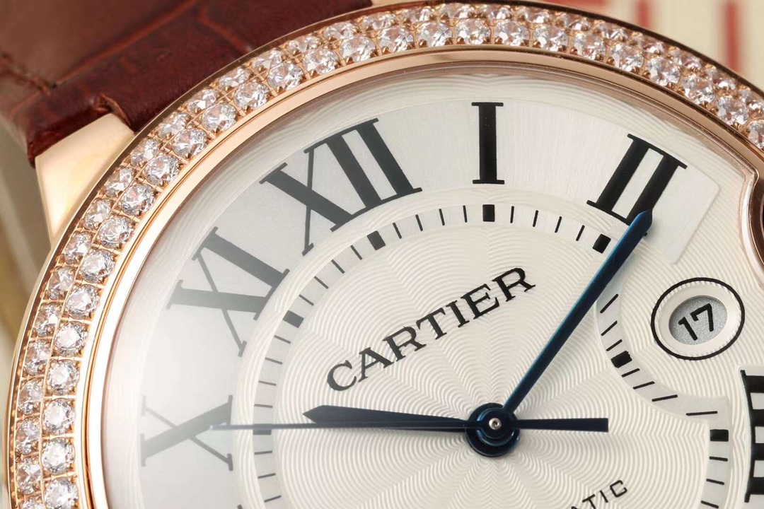 Cartier Ballon Bleu 42mm Rose Gold Diamond Bezel Leather Strap Watch 4 i1724603939 2304 3