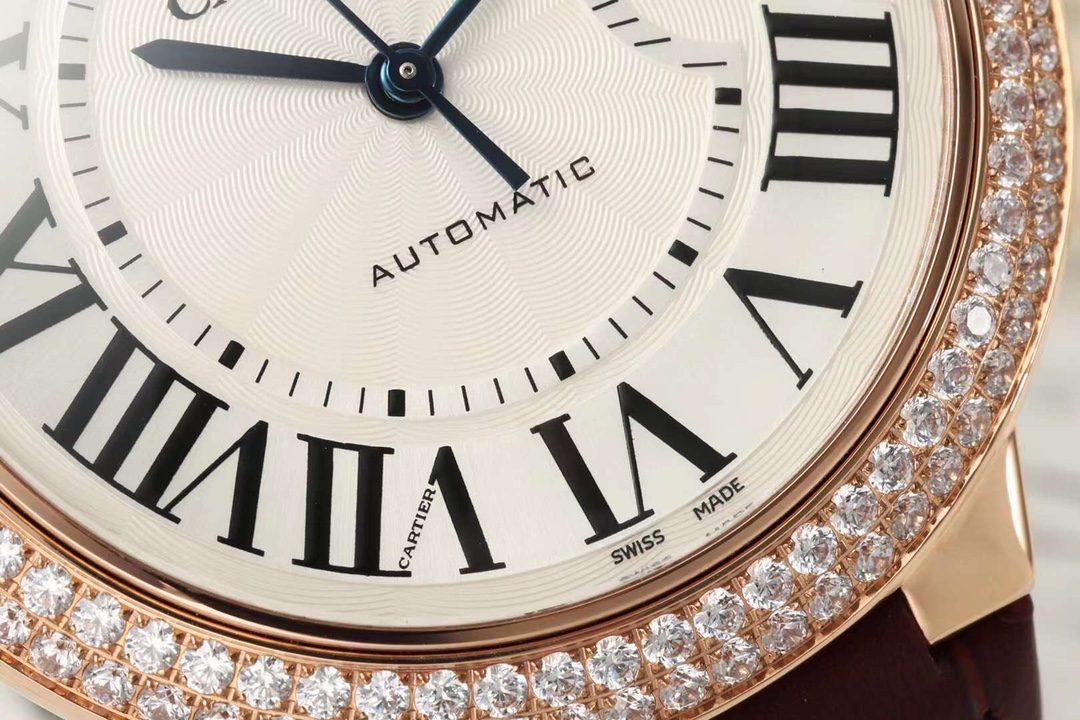 Cartier Ballon Bleu 42mm Rose Gold Diamond Bezel Leather Strap Watch 5 i1724603939 7603 4