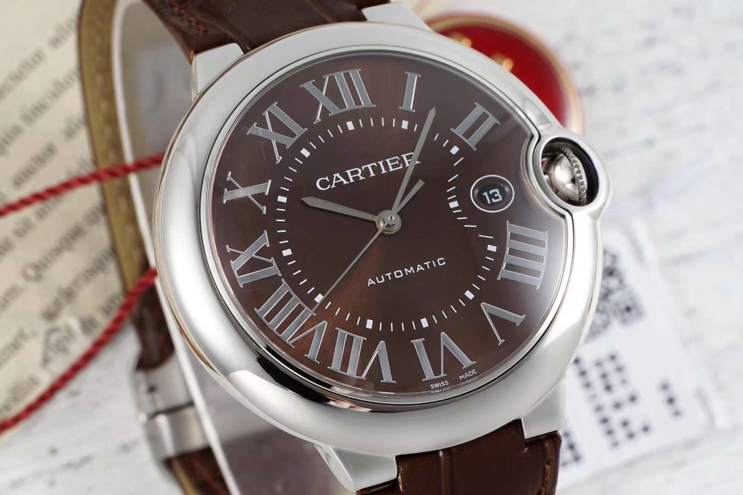 Cartier Ballon Bleu 40mm Automatic Brown Dial Leather Strap Watch 2 i1736780936 5001 1