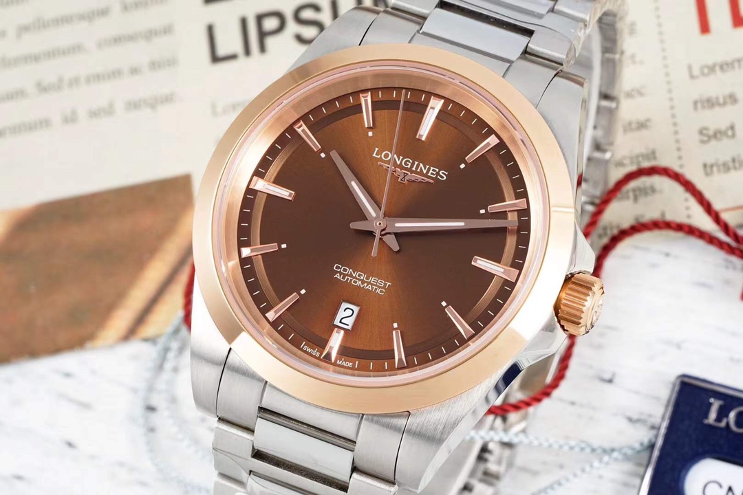 Longines Conquest Automatic Brown Dial Stainless Steel Men's Watch L3.777.4