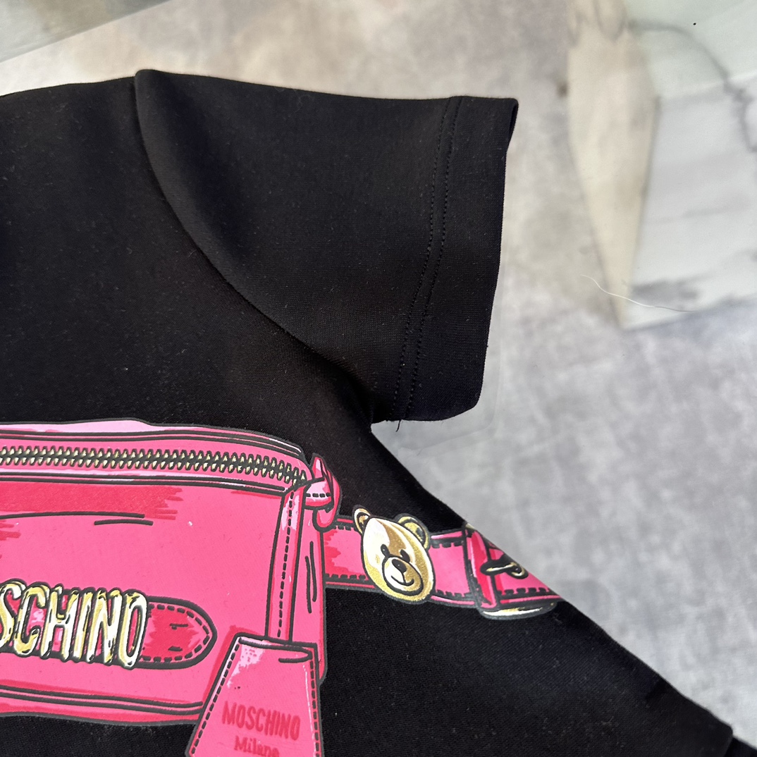 MOSCHIN* Moscic* Early Spring 2025 High-Quality Girls Black Dress, 280g Heavy Fabric. - 图片 4