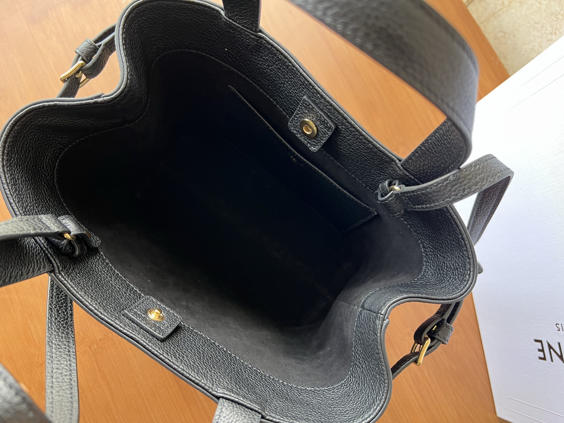 CABAS ANAIS 迷你手袋 粒面牛皮革仕様のトートバッグ