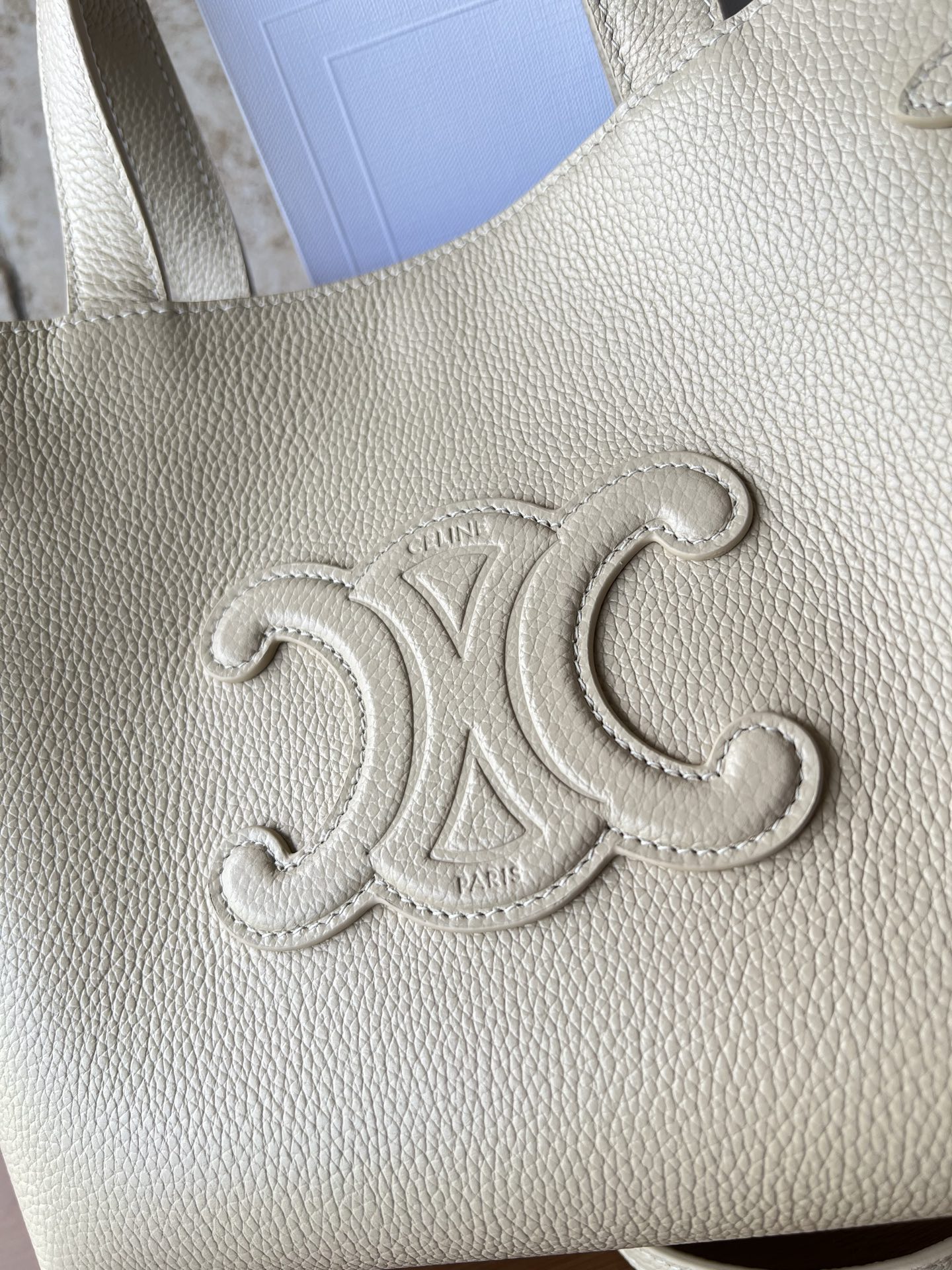 CABAS ANAIS ミニトートバッグ 粒面牛皮革製