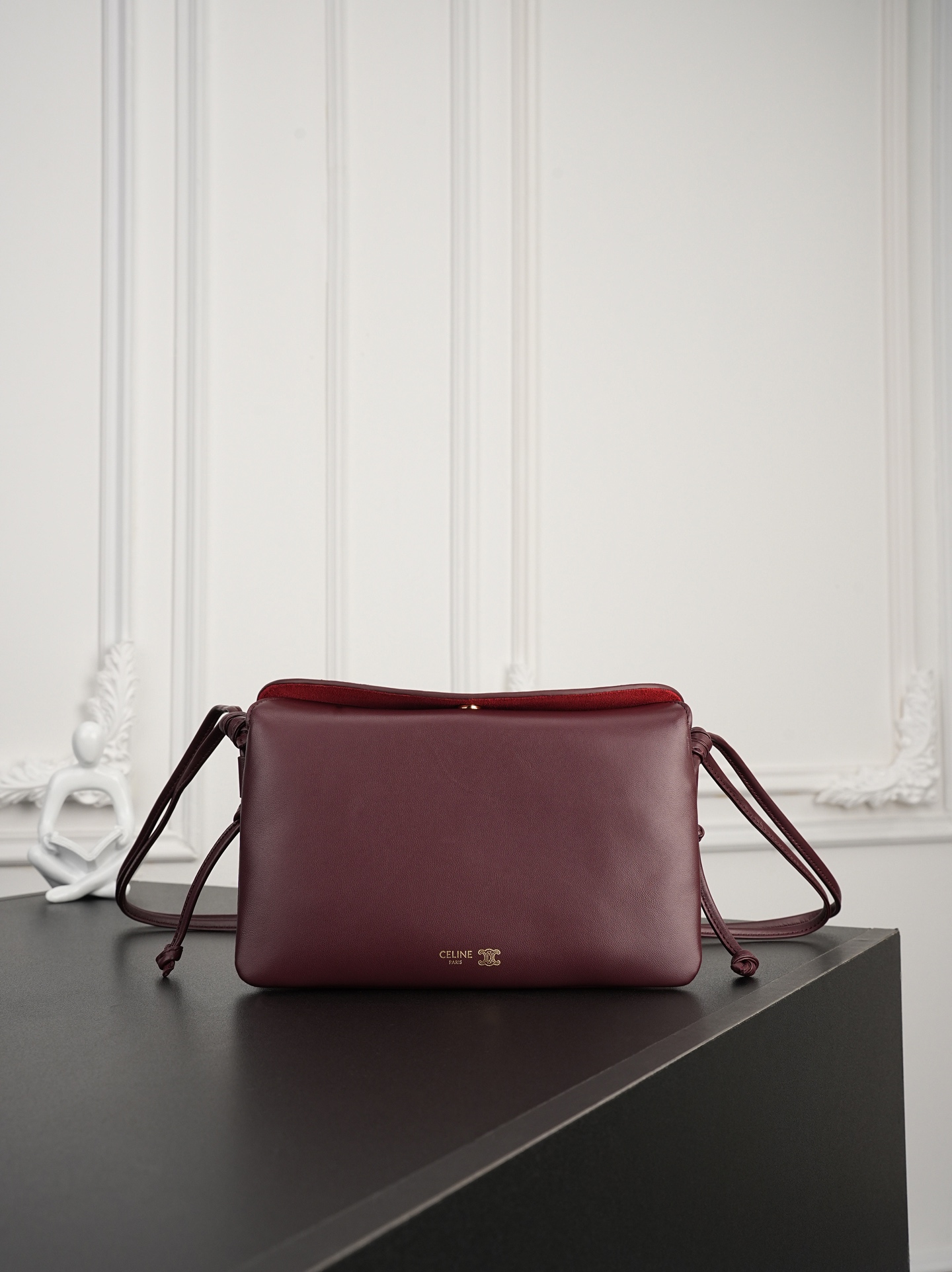 Celine Burgundy Rectangular Crossbody Bag