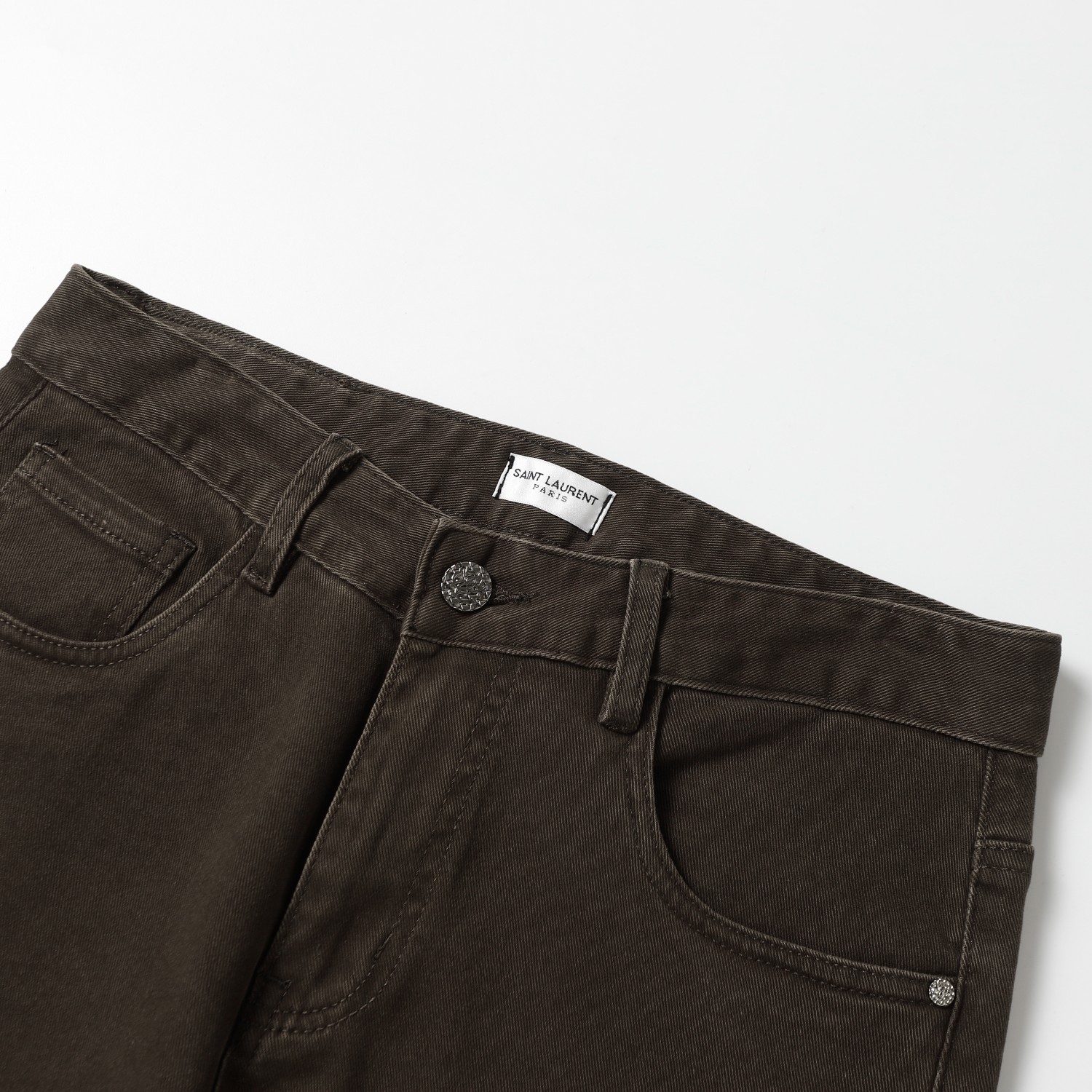 Luxurious Saint Laurent SLP Jeans: St. Roland’s High-End Water Washed Denim - 图片 5
