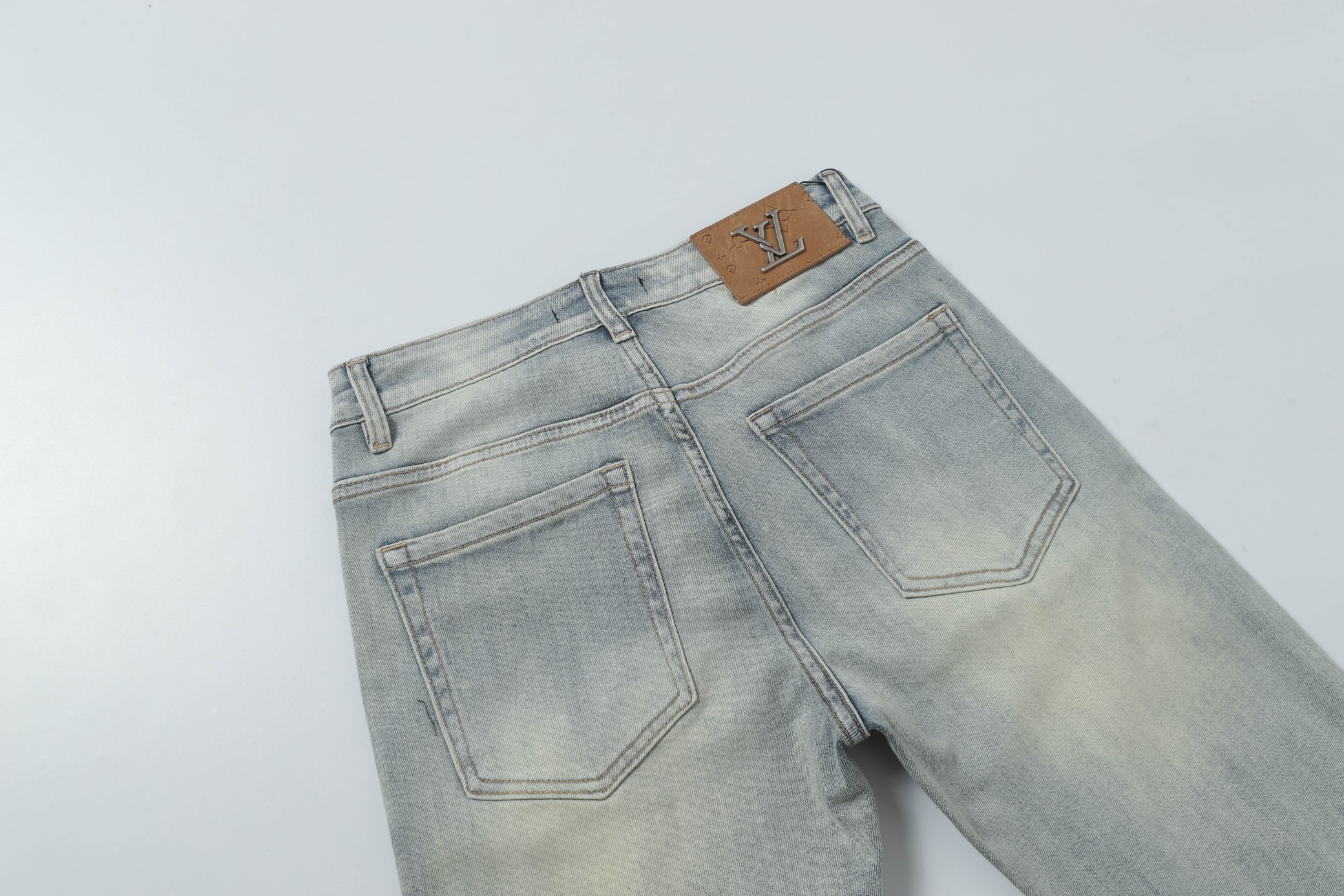 High-Quality LV 25s Cotton Jeans for Boys – Size 28-38, Perfect for Leisure - 图片 5