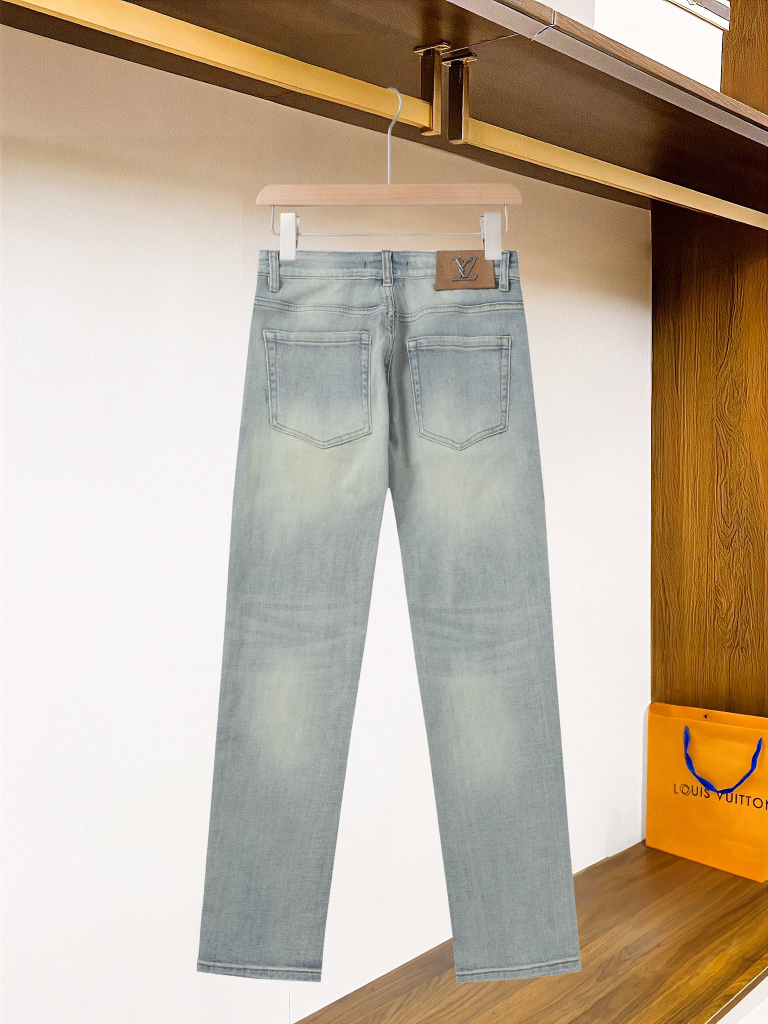 High-Quality LV 25s Cotton Jeans for Boys – Size 28-38, Perfect for Leisure