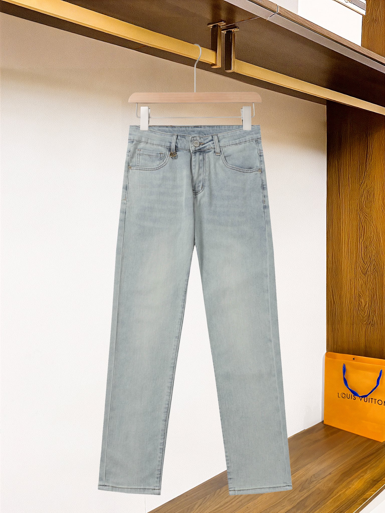 New Gucci 2025 Spring Jeans with Original Hardware – YS610# Blast – Size 28-38 - 图片 2