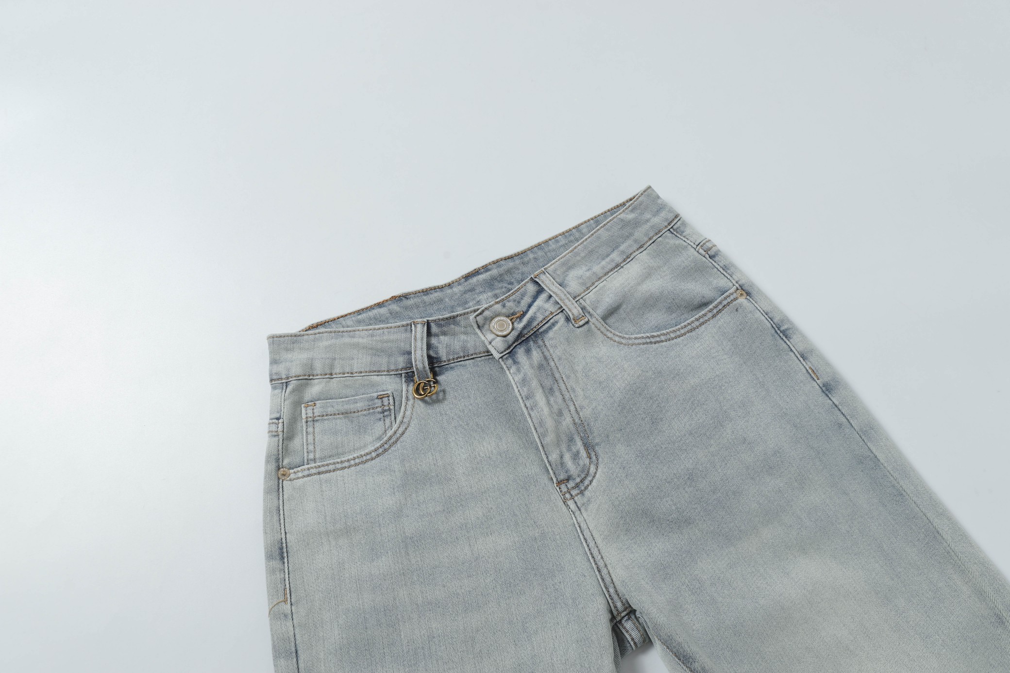 New Gucci 2025 Spring Jeans with Original Hardware – YS610# Blast – Size 28-38 - 图片 6