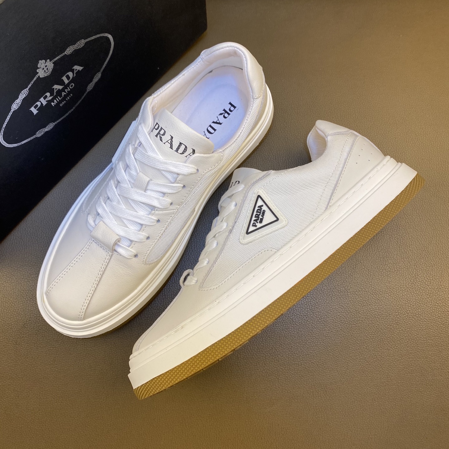 Prada Style Leather Men's Shoes Men's Shoes Men's Shoes detail image 4 from source 767205